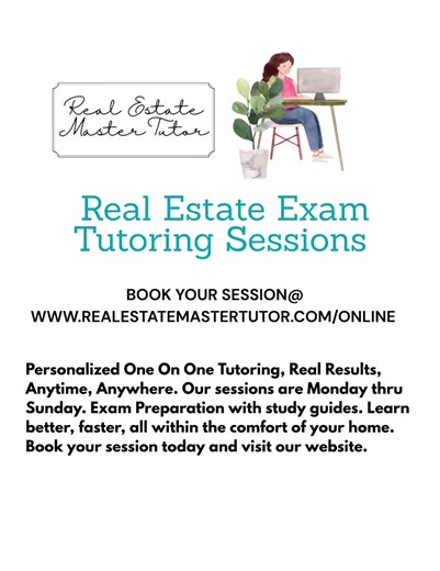 Book Your Session! Let’s Pass the Real Estate Exam! #privatetutor#realestatemastertutor#passyourrealestateexam