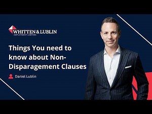 Things You need to know about Non Disparagement Clauses
