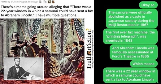 Abraham Lincoln and the Samurai Fax Machine