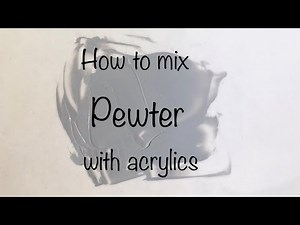 How To Make Pewter | Acrylics | ASMR | Color Mixing #66