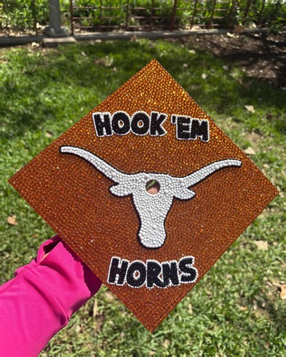 University of Texas Longhorns Bling Graduation Cap Topper - Etsy