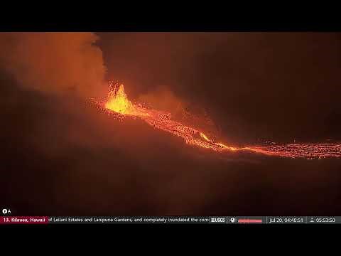 Jul 20. 2025: Episode 29 of the Volcanic Eruption at Kilauea Volcano, Hawaii (Cam A)
