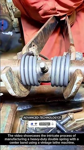 Precision Engineering: Double Spring with Center Band on a Vintage Lathe ! #innovation #tool #tools