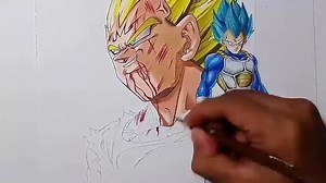 Dibujo de vegeta dragon ball z - Drawing vegeta dragón ball z | Dibujos a Lápiz
