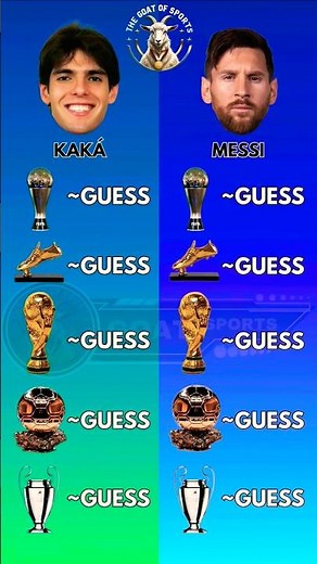 Kaka vs Messi Trophies Comparison