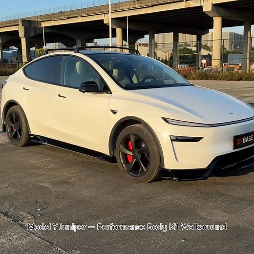 15 reactions | Front lip aggressive, side skirts tight, rear diffuser bold — turning my Model Y into a track-ready beast. | EVBASE-EV&Tesla Accessories | Facebook
