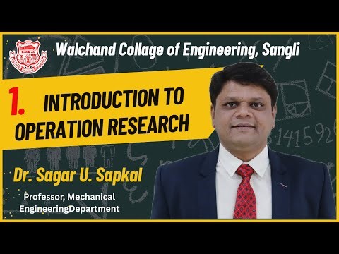 Lecture 1 Introduction to Operations Research