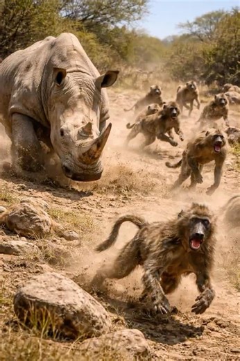 They Tried to Mess With a Rhino… Big Mistake! 🦏💨