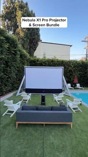 The ULTIMATE Backyard Movie Theater Projector Setup #backyard #tech