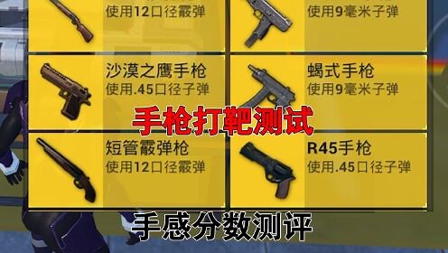 常用手枪打靶分数测评，到底哪一把手枪最好用？