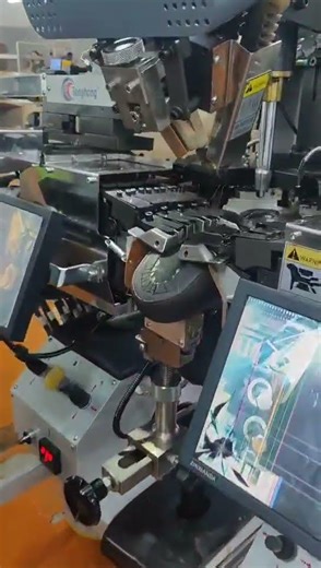 Visual trajectory servo control side and seat heel lasting machine