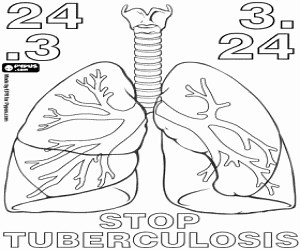 The lungs and the tuberculosis coloring page printable game