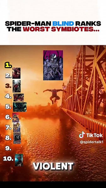 Spider-Man Blind Ranks The Worst Symbiotes…🥶🕷️ | toxin symbiote