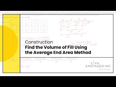 PE Exam - Construction - Find the Volume of Fill Using the Average End Area Method