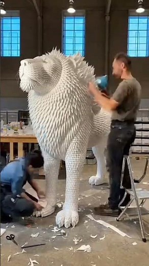 You Won't Believe This Is Made Of Paper! 😱#craft #papercraft #lion