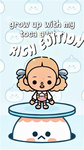 grow up with my toca avatar RICH GIRL edition 🤑🎀 #tocaboca #tocalifeworld #shorts