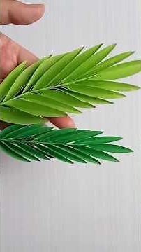 🌿 Easy Paper Leaves Tutorial | DIY Paper Craft for Decoration | Paper Leaf Making#shorts