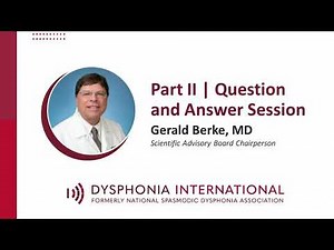 Question and Answer Session from "Advances in Spasmodic Dysphonia Research" Webinar