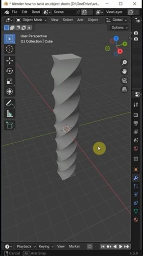 How to twist object in Blender #blender3d #cgian