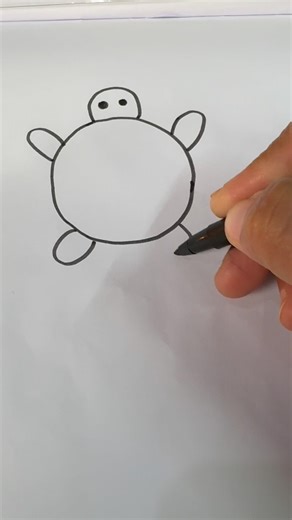 Simple turtle drawing |easy art #shorts #viralshorts #turtle
