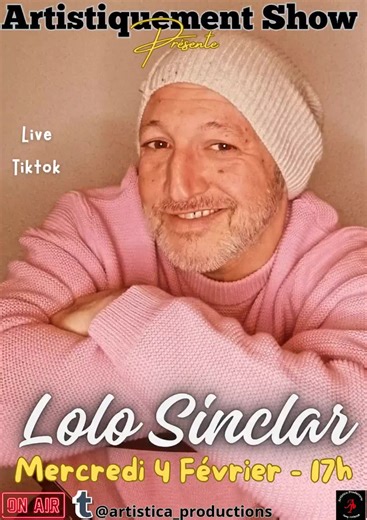 Mercredi je serai en direct tik tok sur artistiquement show a 17h . Bises les amis #livemusic #tiktok #actualite@Artistica Productions