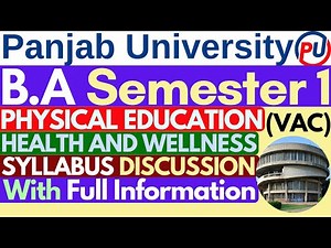 Health and Wellness | BA Sem 1 Physical Education | Physical Education BA 1st Sem |Panjab University