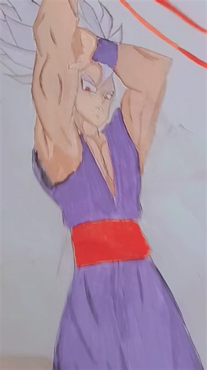 Drawing of beast gohan #anime #dragoball #drawing #art #tutorial #sketch #goku #dragonball