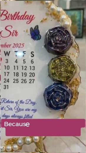 Birthday Photo Frame with Calendar | Custom Resin Gift by ArtyCrafty for Special Memories That Lasts
