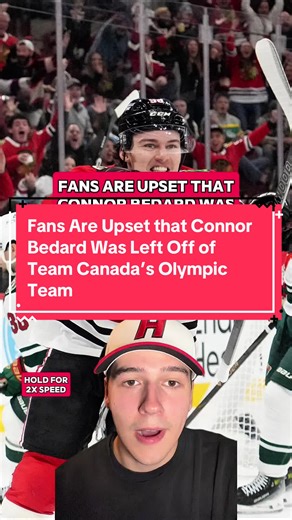 Fans Are Upset that Connor Bedard Was Left Off of Team Canada’s Olympic Team #nhl #connorbedard #teamcanada #chicagoblackhawks #hockey