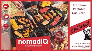 The NomadiQ bbq is a fantastic portable braai, packed with power! Ideal for local traveling 🚘 and picnics ⛱ this Summer. Retailing at over R6400.00 with shipping, this incredible Summer deal gives you a saving of over R2400.00!!! 🤯 For R3999 you get: 1. The NomadiQ bbq with connector & hose included. 2. The Protective Pouch. 3. Free delivery anywhere in South Africa. With a deal like this, you simply can't miss out! Contact us today to secure your order! #giftideas #summertime #christmasgifts 