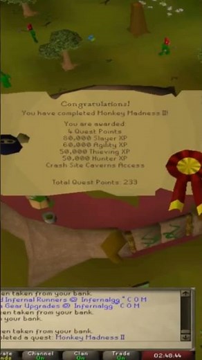 Monkey Madness II...Only took a full day! # osrs #monkeymadness #QUEST