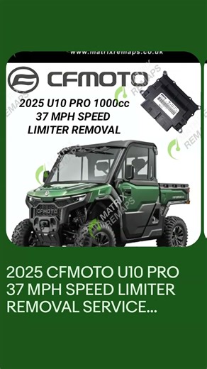 2025 CFMOTO U10 PRO 37 MPH SPEED LIMITER REMOVAL SERVICE UPGRADE UTV U 10 PRO