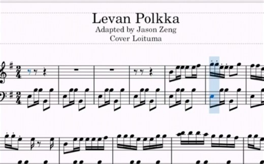 Levan Polkka in G Major from Loituma(live)—G大调伊娃波尔卡（甩葱歌原曲），改编自Loituma乐团现场阿卡贝拉版本
