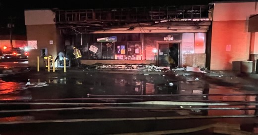 Strip mall store heavily burned by structure fire