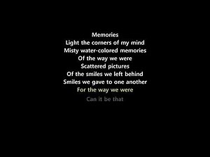 The Way We Were (Lyrics) - Barbra Streisand