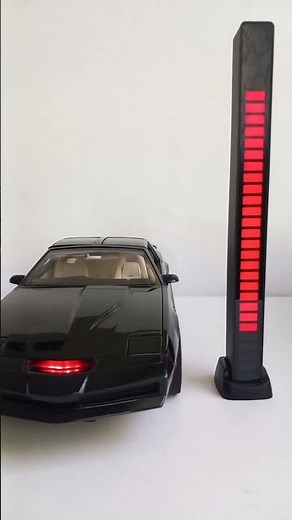 Knight Rider KITT and KARR models with RGB LED sound visualiser bar