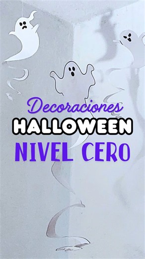 Fantasmas de papel - Decoraciones para Halloween - nivel 0 - 👻 #halloween