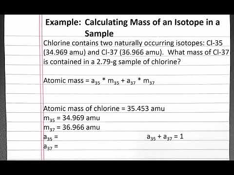 CHEMISTRY 101: Calculating mass of an isotope in a sample