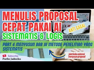 WRITING A QUICK PROPOSAL USING AI SYSTEMATICALLY & LOGICALLY CHAPTER III SYSTEMATIC RESEARCH METH...