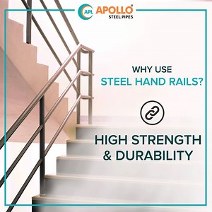 8.2K views · 56 reactions | Our steel hand rails make a good choice due to many factors. Take a look! #APLApollo | APL Apollo Tubes Limited | Facebook