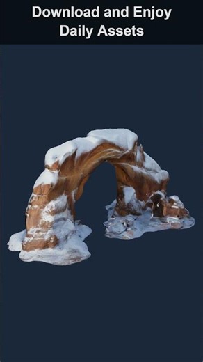 Snowy Rock Arch #DailyAssets