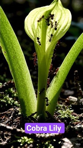 Cobra Lily: The Snake-Like Insect Trap 🐍🌿CobraLily #CarnivorousPlants #shortsfeed
