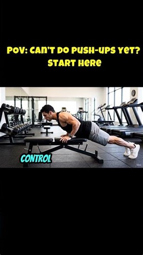 Incline Push-Ups — Upper Body Strength for Beginners #fitness #pushups #gym #motivation #shorts