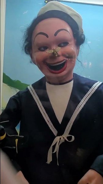 Laughing Sailor Puppet Coin Operated Nightmare Automaton Laffin Sal Arcade Machine Scary Boardwalk