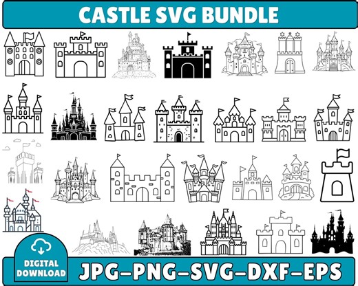Magic Kingdom Svg, Magic Castle Svg, Dxf, Cut Files for Cricut and Silhouette, Instant Download, - Etsy