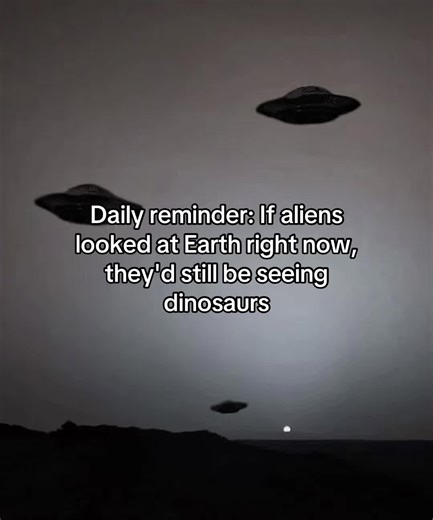 Aliens Observing Dinosaurs on Earth Today