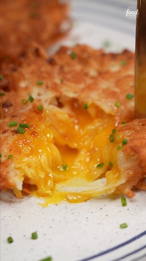Food Network Kitchen on Instagram: "Egg Yolk Stuffed Latkes are simply miraculous ✨ Get Ginevra Iverson's recipe at the link in @FoodNetworkKitchen's bio!"