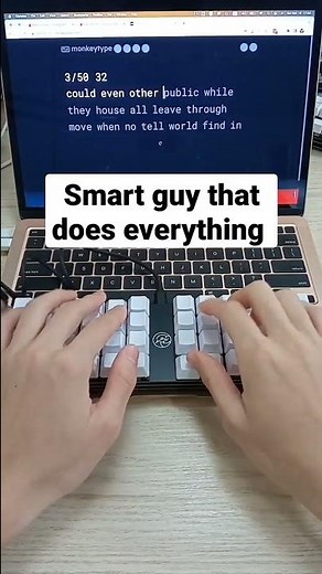 If a typing test was a group project #steno #keyboard