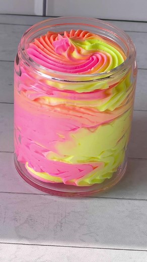 🌴🍍 Piping Tropical Passionfruit 🍑🍈 #asmr #asmrsounds #oddlysatisfying #bodybutters #bodybutterpiping #asmrpiping #smallbusines #canadatiktok🇨🇦