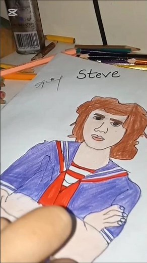 Steve Harrington Drawing ✨ | Stranger Things Fan Art 🎨❤️#strangerthings